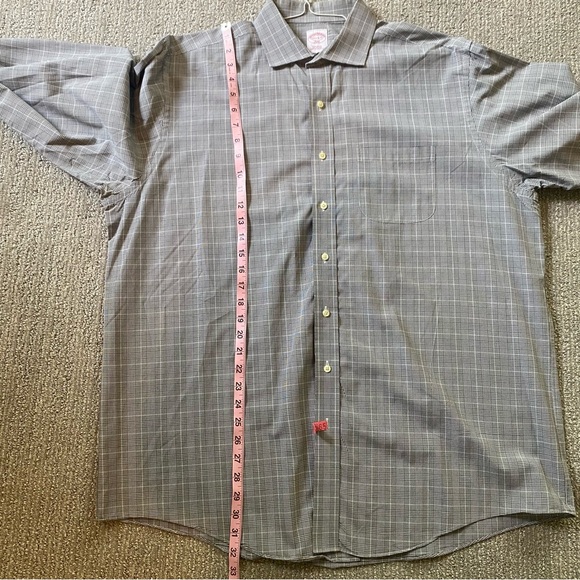 Brooks Brothers Black Plaid Dress Shirt - Size 17.5 - 36/37 - Picture 6 of 8